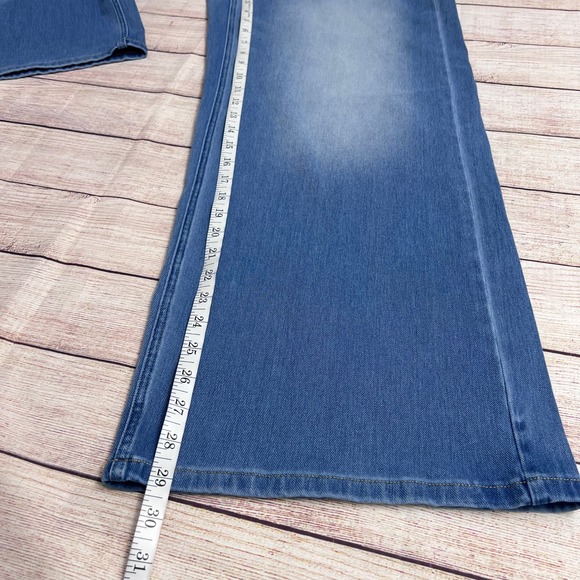 Halara Flex Asymmetric Low Rise Zipper Pockets Baggy Wide Leg Jeans Size Large - Picture 8 of 9